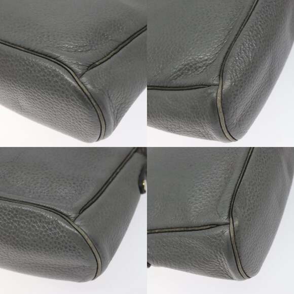 DIOR Shoulder Bag Leather Gray Gold - Picture 10 of 12